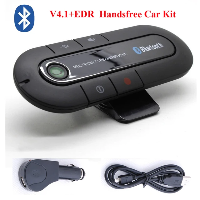 Hands free BT Car Kit Wireless Bluetooth Handsfree Sun Visor Speaker MP3 Music Player Multipoint