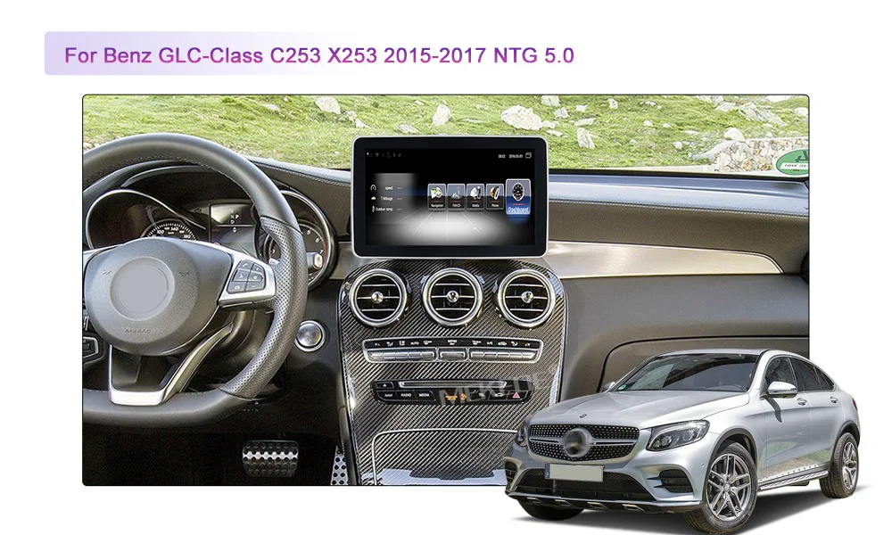 Top MEKEDE Android Car audio gps player for Benz GLC X253 2015-2017 car multimedia radio gps cassette 4