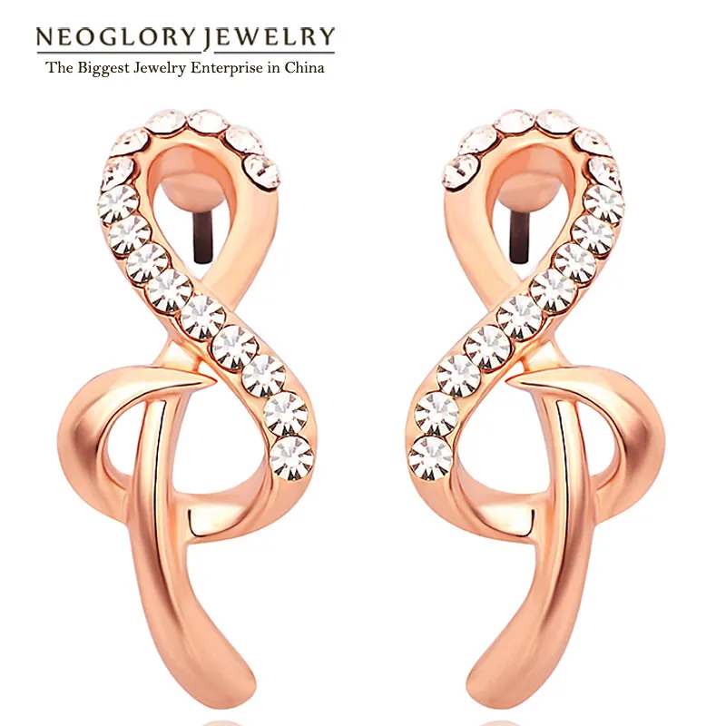 

Neoglory Austiran Alloy Rose Gold Color Stud Earrings Charm Teens Girl Gifts Mother Birthday Jewelry 2018 New Brand