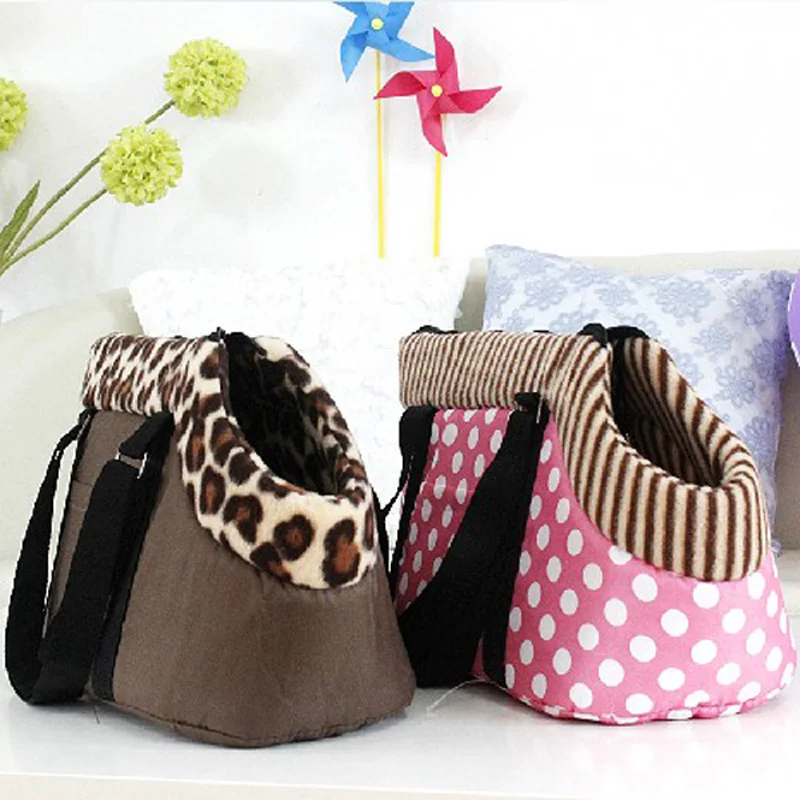 

2017 New Fashion pet bag dog carrier travel carrying bag for dogs cats leopard print small dog bag pink polka dots cat handbag
