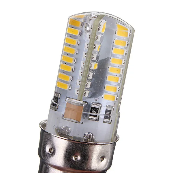 BA15D светодиодный светильник для кукурузы 2,6 Вт 64 3014 SMD светодиодный светильник для ампула силиконовая лампа для кукурузы 220 В