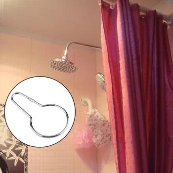 

Superior 12pcs Shower Bath Bathroom Curtain Rings Clip Pinch Clasp Closure Design Easy Glide Hooks Chrome Plated Stylish