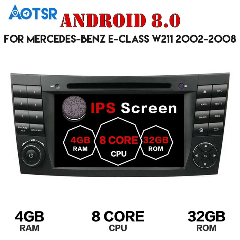 Top Android 7.1 8.0 Car GPS navi multimedia For Mercedes Benz GE Class W211 W463 W209 W219 no DVD player tape recorder audio wifi 5