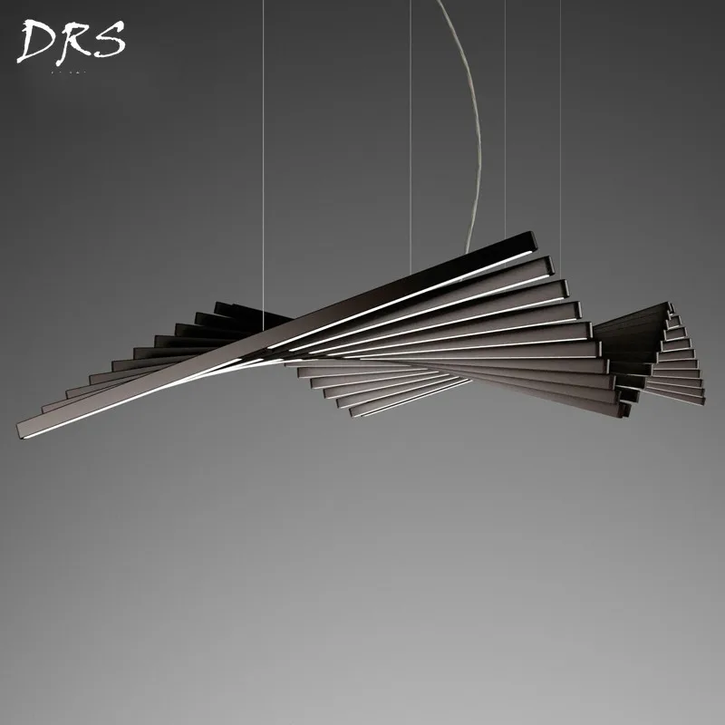 

Simple Atmosphere Fishbone Pendant Lights Creative Front Bar Lighting Restaurant Hanging Lamp Ins Net Red Luminaire Suspendu Led