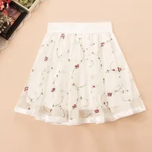 2020 Eugen falda tutú de cintura alta hilo de encaje plisado A-line Mini falda Vintage Floral Braga pantalón de protección dentro envío gratis