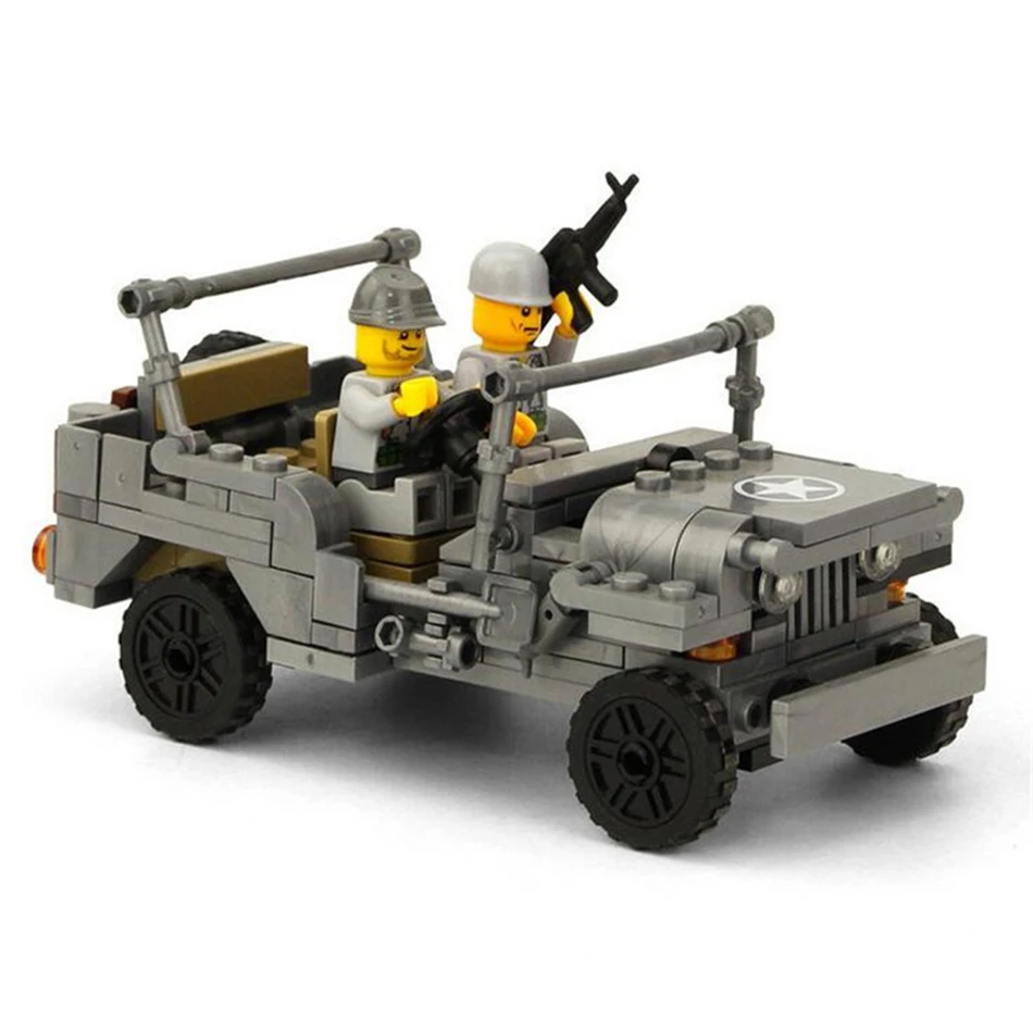Военный Американский Армейский Джип Willys MB Airborne World War классическая модель блок