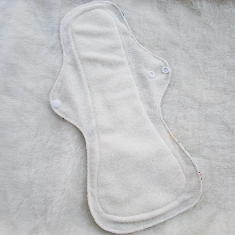 Reusable Menstrual Pads for Women, Heavy Flow, Bamboo Washable Sanitary Napkins, Printed Night Use, Breathable, 1Pc Size 13" 5
