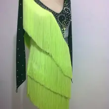 Стиль Костюмы для латинских танцев сексуальный алмаз с одним рукавом конкурс латиноамериканских танцев платья для женщин детское платье для латинских танцев