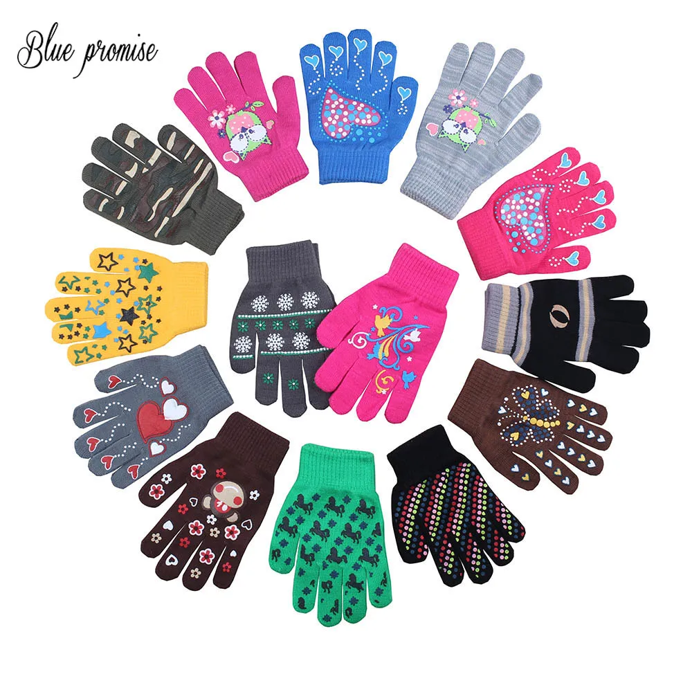

child gloves toweled super warm super wear-resistant Cute Bunny cartoon
