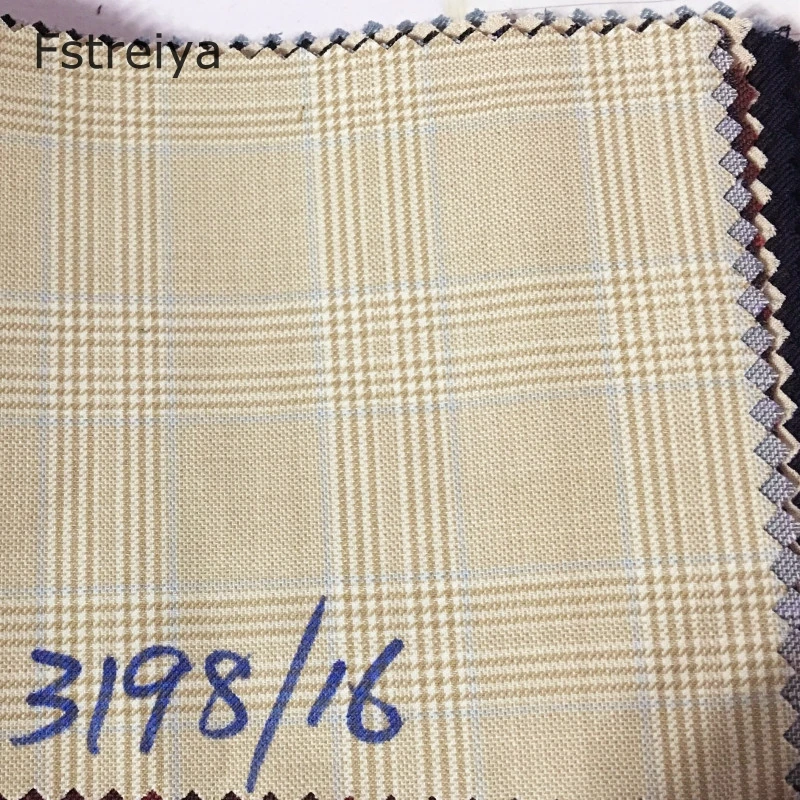 Custom Made high quality 150's worsted wool windowpane Men slim fit Suit for wedding customized mens clothing groom suit 3 piece