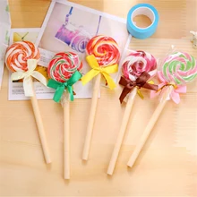 1 шт. шариковая ручка 0,5 мм Новинка Шариковая ручка в виде леденца boligrafos ручка Канцтовары Школьные принадлежности