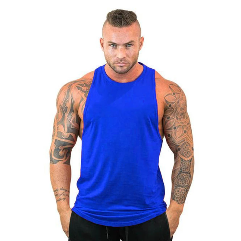 

New fashion cotton sleeveless shirt vest men's fitness shirt men's vest bodybuilding gym vest