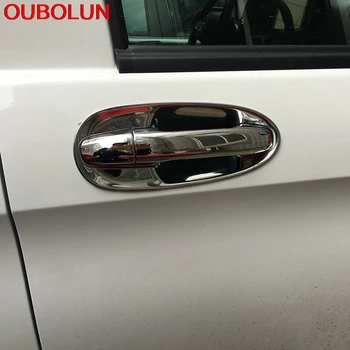 

OUBOLUN For Benz V Class V250 V260 V220 W447 2014 2015 2016 2017 Exterior Door Handle Cover + Door Handle Bowl Cover Trim Stripe