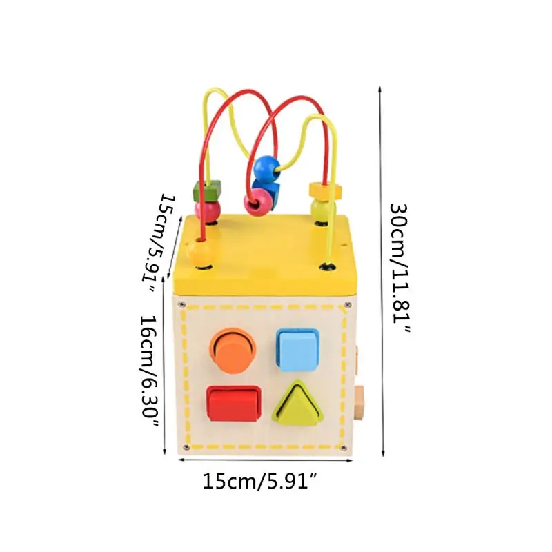 Деревянные бусины ролик игрушка-лабиринт на подставке игры формы цвета матч случае Дети Обучение развития эспандер детские развивающие