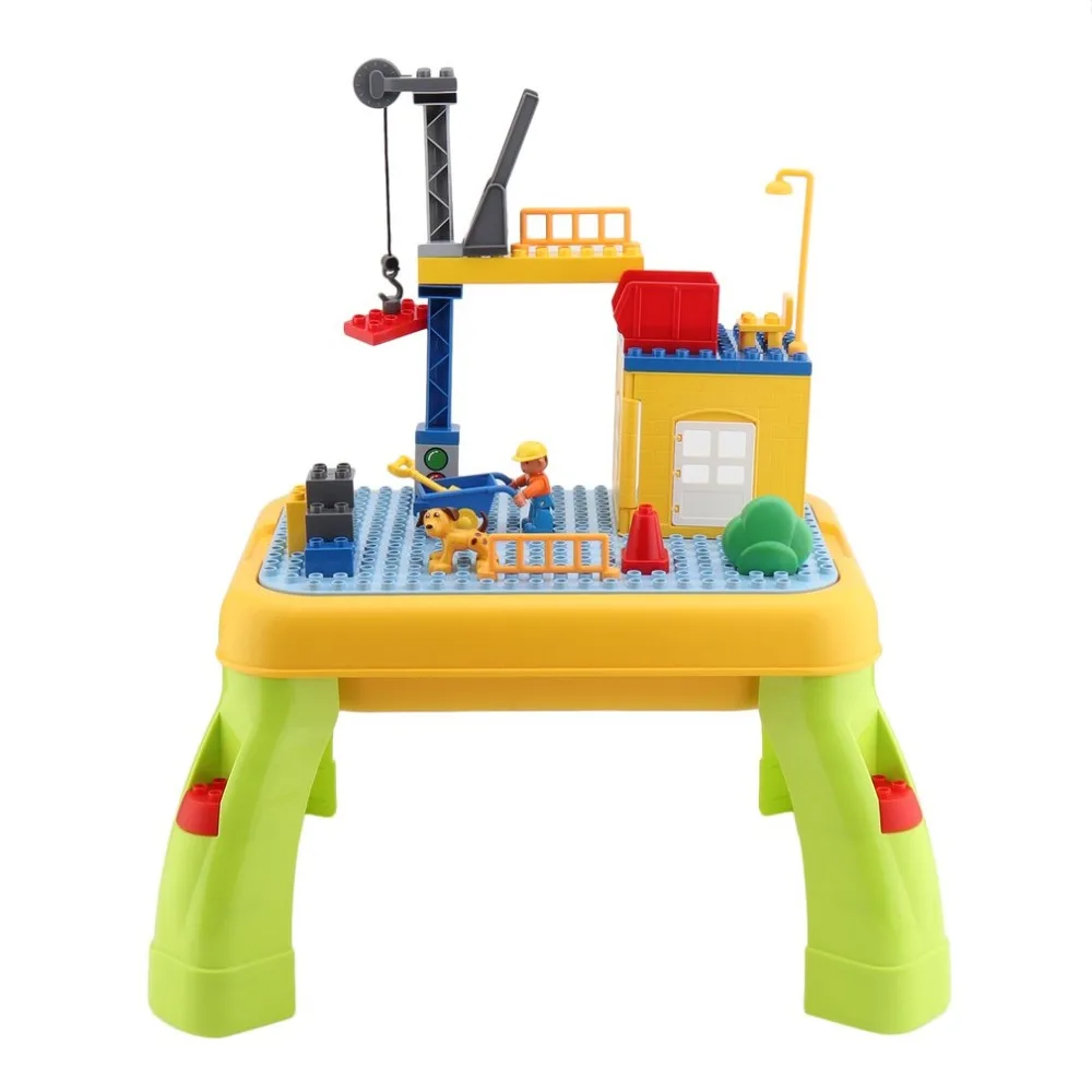 

Construction Site Bricks Toys Blocks Game Table Durable Learning Table For Children Safe Educational Toys
