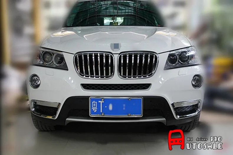 Для BMW X3 F25 2011 2012 2013 ABS хром внешняя передняя противотуманная фара крышка Накладка 4 шт глянцевая