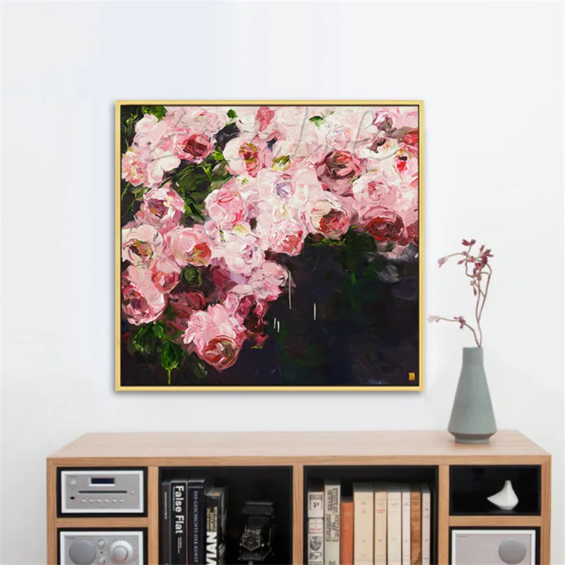 

Hand Painted Oil Painting Flower Canvas wall art canvas Pictures for living room home decor cuadros decoracion 4