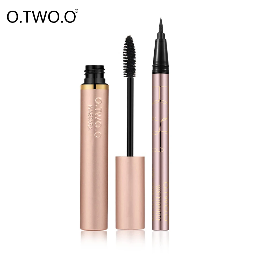 

O.TWO.O Liquid Fiber Mascara LongLasting Eye Makeup Multi-functional Waterproof Black Thick Volume Curling Eyelash
