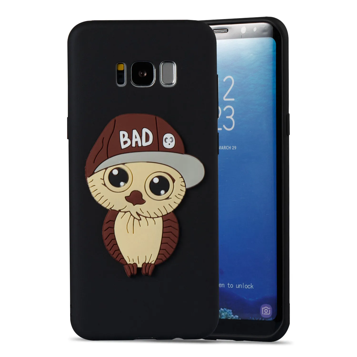 Для Samsung S8 plus с рисунком совы силиконовый мраморный чехол для телефона Galaxy