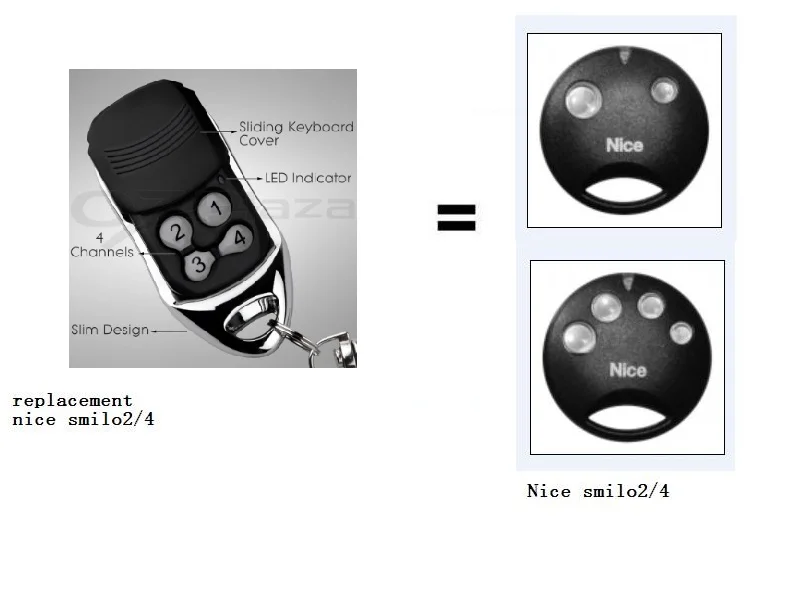 

rolling code transmitter remote control smilo 2 ,smilo 4 replacement remote