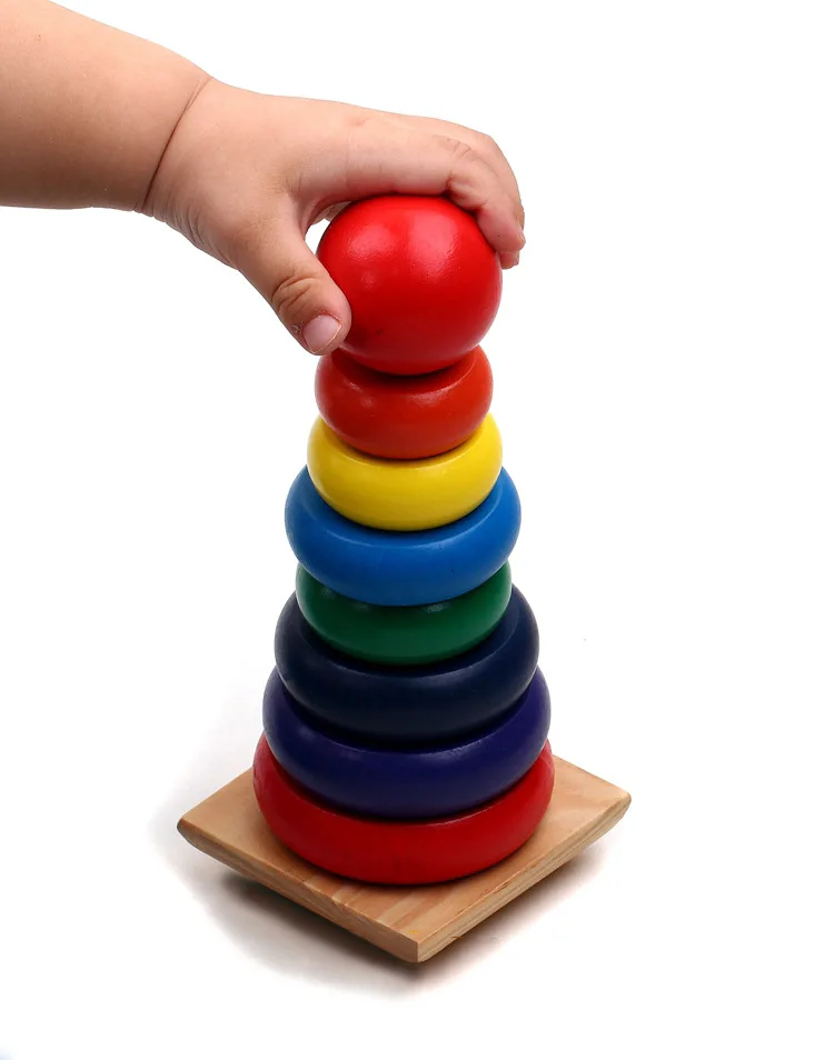 Baby Toys Rainbow Stacker Classic Toy Baby Educational Geometric Assembling Blocks Toy Building Blocks Toy gift baby-building-blocks-wooden : image Baby Toys Rainbow Stacker Classic Toy Baby Educational Geometric Assembling Blocks Toy Building Blocks Toy gift baby-building-blocks-wooden