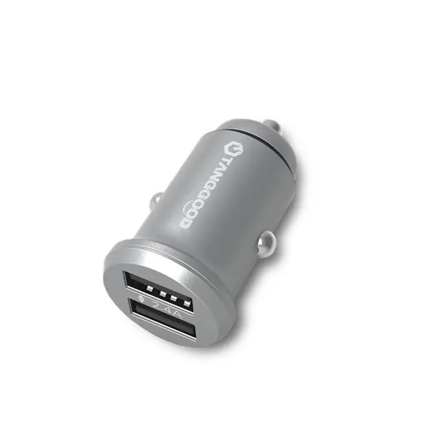 TANGGOOD Dual USB Автомобильное зарядное устройство мини 4.8A полностью металлическое автомобильное зарядное устройство адаптер для iPhone 7 samsung S8 Xiaomi mi5 mi6 - Тип штекера: only charger