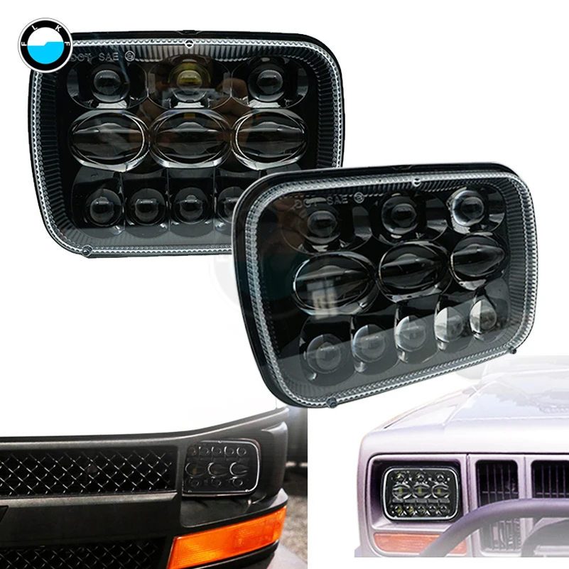 2018 Più Nuovo Camion Luce 5X7 "5X7 Pollici Led Faro Rettangolare Faro Abbagliante/Anabbagliante Per Jeep Wrangler Yj Cherokee Xj.