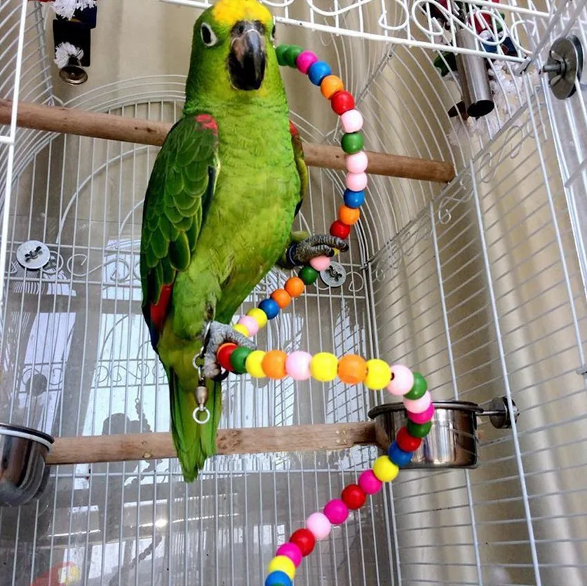 Лидер продаж Pet качели для попугая игрушки клетке висит жевательно-кусательная длиннохвостый попугай Австралийский попугай Какаду S