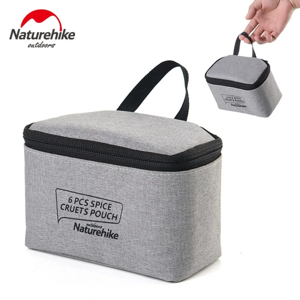 Naturehike 6 Unids Latas Botellas de Condimentos Para BARBACOA Acampar Al Aire Libre de Picnic Portátil De Almacenamiento Contenedor Incluye Una Bolsa