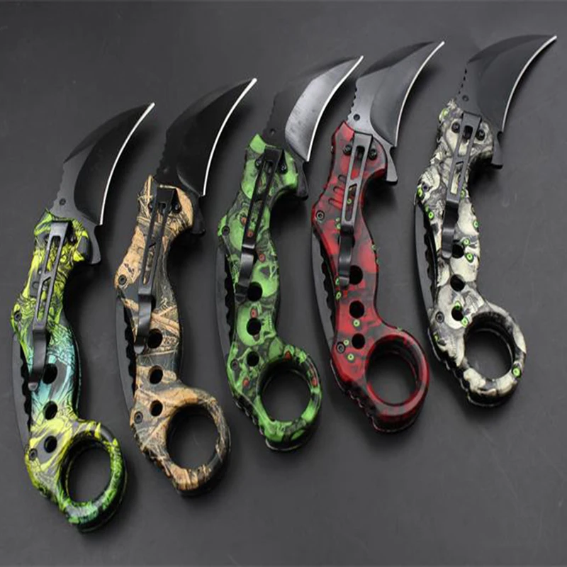 Новый 5 видов цветов складной нож karambit с фиксированным лезвием походные ножи для