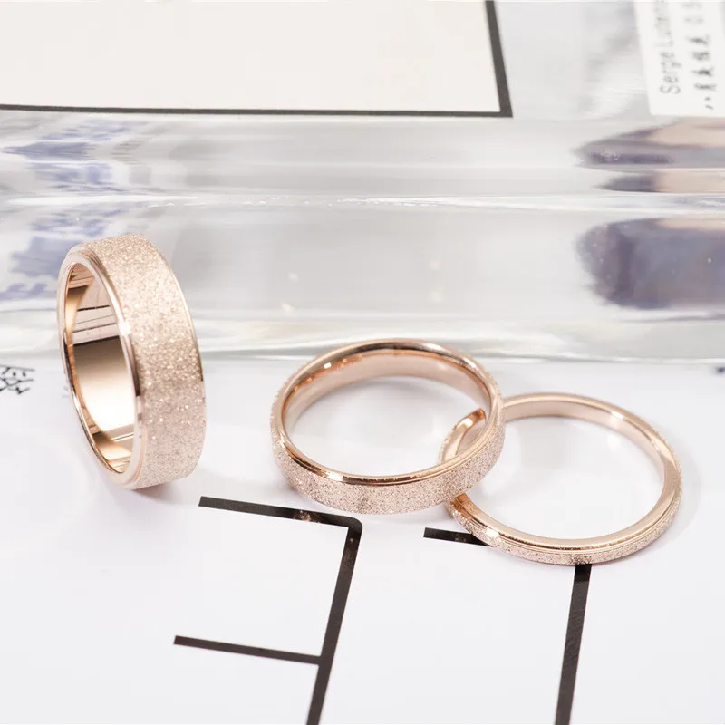 Martick Горячие Кольца женские массивные кольца розовое золото цвет с 2 мм/4 мм/6 мм глазурь поверхность вечерние кольца R6