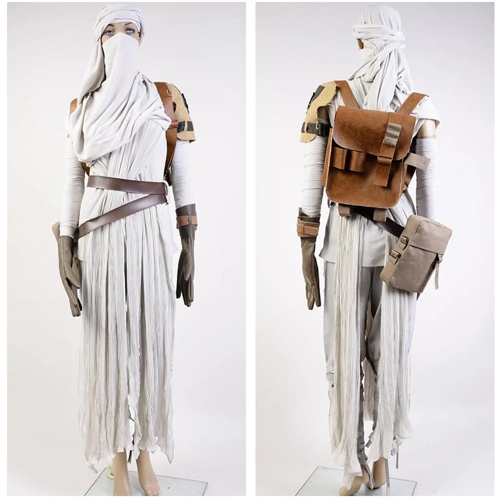 

High Quality Star The Force Awakens Rey Uniform Moive Jedi Halloween Cosplay Costumes For Adult Women full set