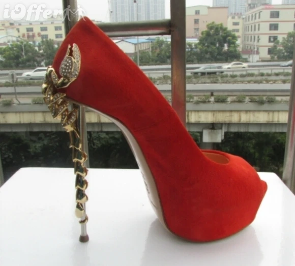 Red Suede 16CM High Heel Women Pumps 