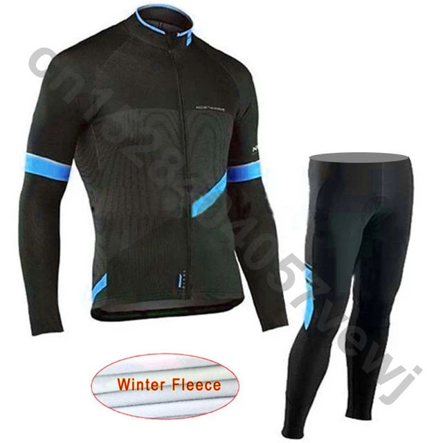 NW MTB Pro Team термальная флисовая велосипедная Джерси Зимняя теплая гоночная одежда для горного велосипеда Ropa Ciclismo Hombre C28 - Цвет: Set 18