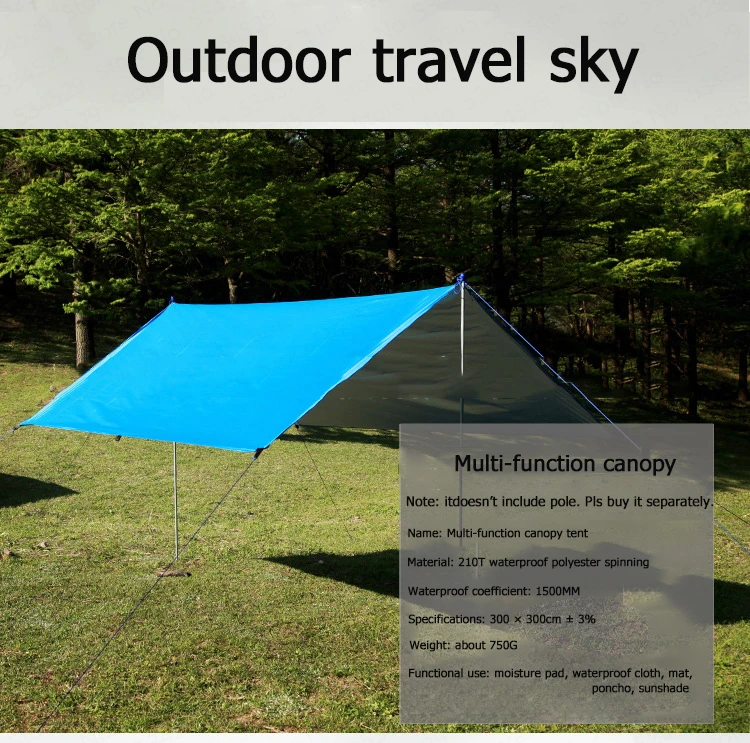 29%,Outdoor Portable Hammock Awning Hanging Tent Wear-resisting Large Multi-functional Mat Folding UV Proof Waterproof