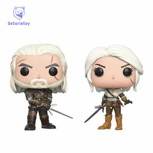 The Witcher 3 GERALT CIRI Game Movie Toys Action Figure Bobble Head Q Edition For Car