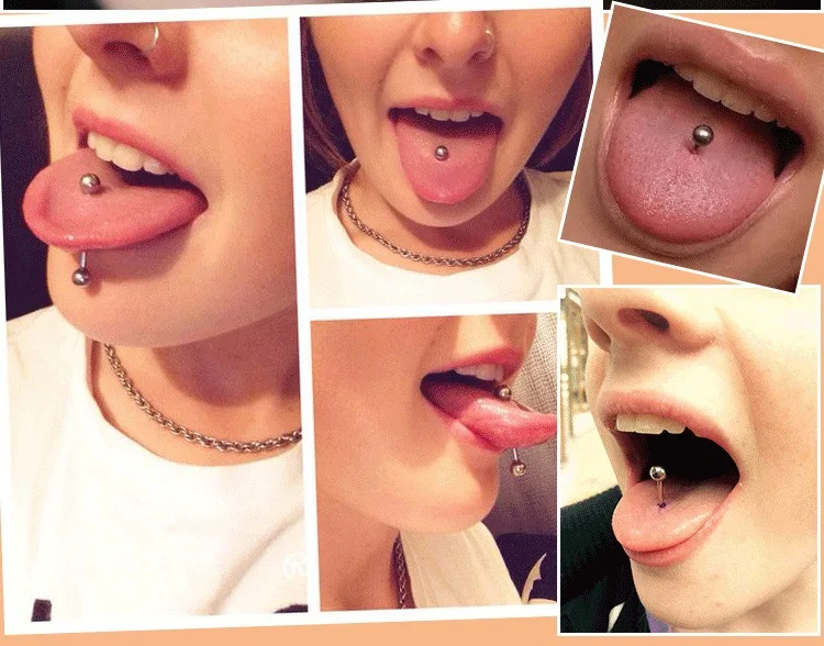 2 Pieces 1.2mm 16G Stainless Steel Straight Industrial Tongue Barbell Tongue Nipple Bar Ring Piercing Body Jewelry piercing jewelry,body piercing jewelry,body jewelry