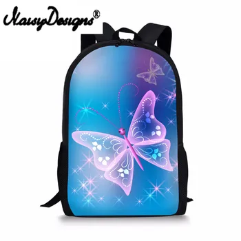 

Beauty Butterfly 2018 Children Primary School Bags Kids Backpack For Teenagers Girls Knapsack Orthopedic 3d Printed