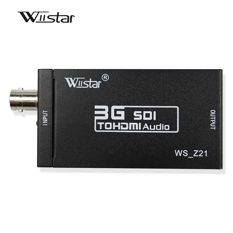 Tanie Wiistar Mini HD 1080 P 3G sdi do hdmi skrzynka konwerterowa wsparcie HD SDI 3G SDI sygnały sdi2hdmi sdi do przejściówka adapter hdmi