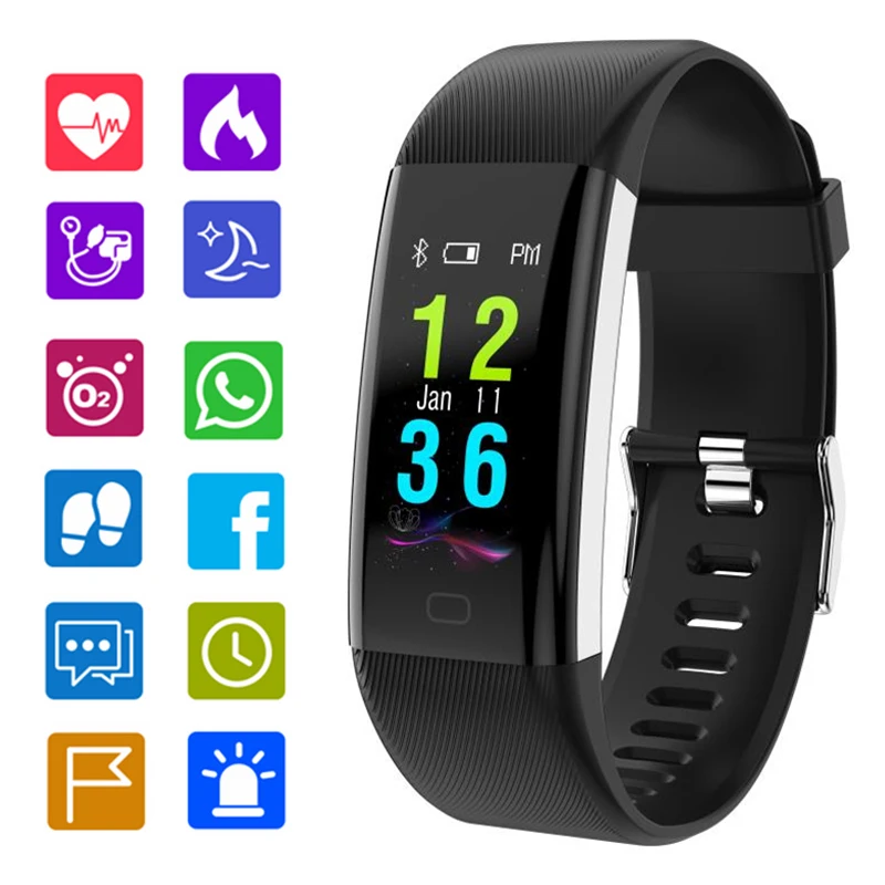 

Waterproof Smart Watch Blood Pressure Fitness Tracker Pedometer Smart Sport Watch Bluetooth for IOS Android Digital Wristwatch