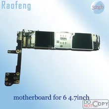 Raofeng 32 Гб без Touch ID оригинальная материнская плата для Iphone 6s материнская плата 4,7 дюймов версия разблокирована с чипами материнскую плату
