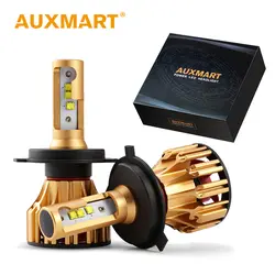 Auxmart светодио дный H7 H4 H11 HB3 9005 HB4 9006 светодио дный лампы фар автомобиля комплект 70 Вт 7000lm 6500 К Авто светодио дный лампа H 11 4 7 светодио дный