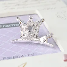 1 шт. для маленьких девочек модный блестящий кристалл заколка для волос 3D Корона шпилька принцесса Заколки модные украшения для волос