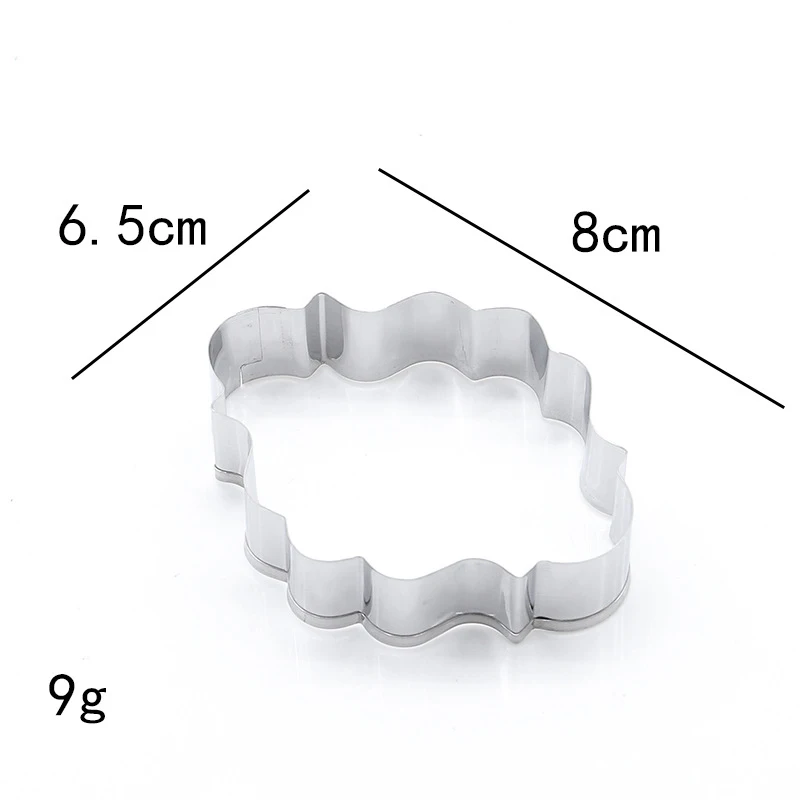 

Plaque Frame Cookie Cutter Sugarpaste Decorating Fondant Stainless Steel Pastry Biscuit New