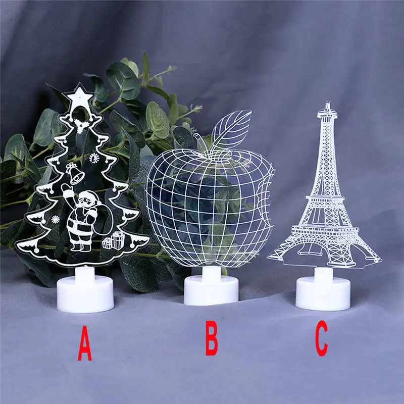 Christmas Creative Colorful Night Light Can Paste LED Decorative Wall Kids Gift for Home Christmas Party Decorations #2o29 (2)