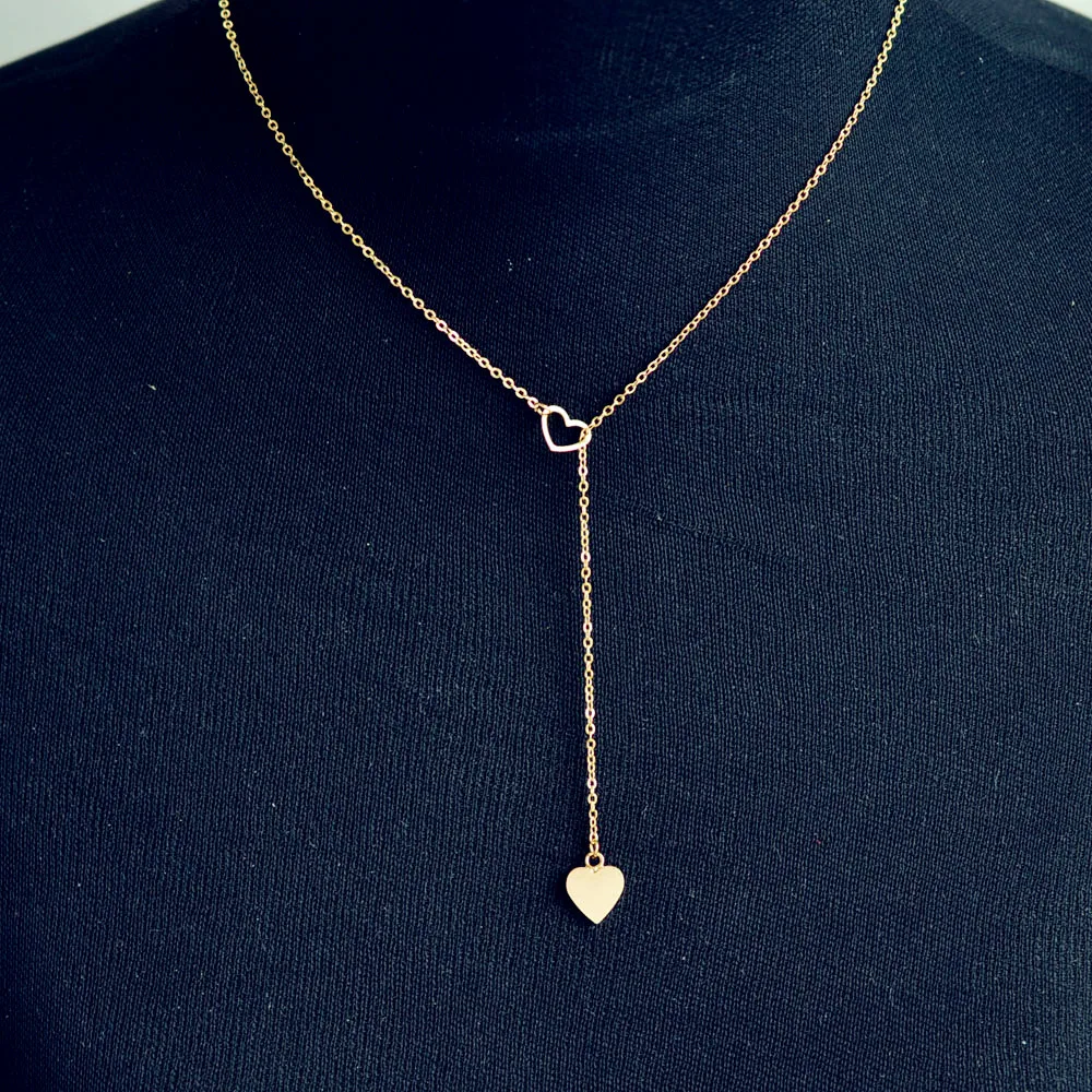 Новые модные ювелирные изделия из меди сердце звено цепи ожерелье подарок для женщины девушка N2123