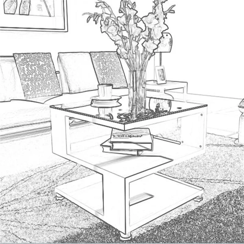 40*40*40CM Multipurpose Bedside Table Sofa Side Coffee Table Living Room Corner Table