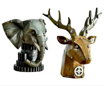 

Nordic Industrial Mechanical Style Deer Head Bar Club Cafe Shopwindow Decoration Furnishing Articles Props ZH129