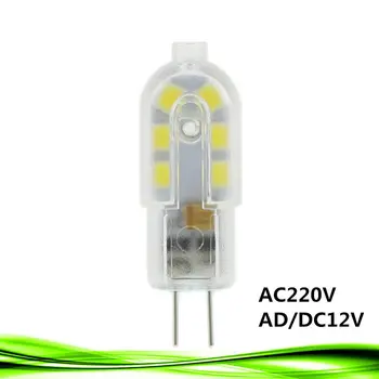 

100X LED bulb G4 AC/DC 12V 220V 12leds Mini LED Corn bulb Light SMD 2835 Super bright Replace Halogen for Chandelier crystal lamp