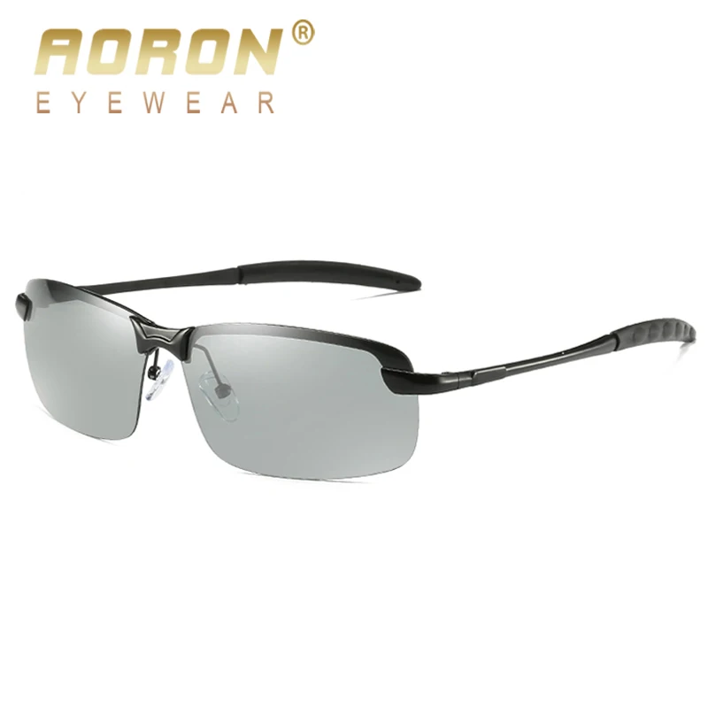 AORON фотохромные поляризованные солнцезащитные очки мужские брендовые дизайнерские обесцвечивающиеся очки антибликовые очки для вождения